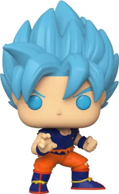A Funko Pop! vinyl figure of Goku from Dragon Ball Super in his Super Saiyan God Super Saiyan (SSGSS) form.