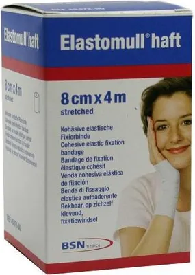 Produktbild von Elastomull haft 8 cmx4 m Fixierbinde 1 St