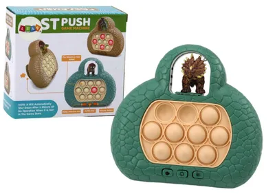 Zdjęcie produktu dla Gra Zręcznościowa Pop It Dinozaur Konsola 4 Tryby Gry Zielona