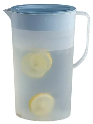Obrázek produktu pro Plastová konvice s víkem, ekologické karafy, míchané nápoje, konvice na horké/studené nápoje, limonáda, džus, konvice na nápoje, konvice na ledový čaj