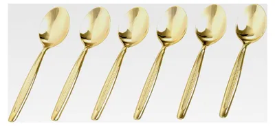 Produktbild von 6 Stück Mokka- Espressolöffel in Gold