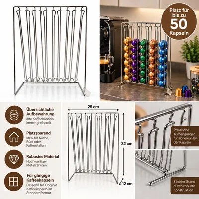 Produktbild von Combrichon Kapselständer passend für 50 Nespresso-Kapseln 3071550