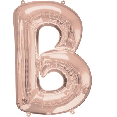 Immagine prodotto di Palloncino in foil lettera B rosa-oro - 88 cm
