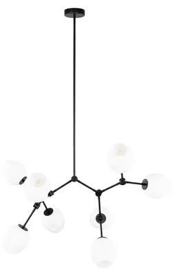 Zdjęcie produktu dla Żyrandol FERRAL czarno-biały 8xE27x60W metal wym:119x104x80cm IP20 Italux