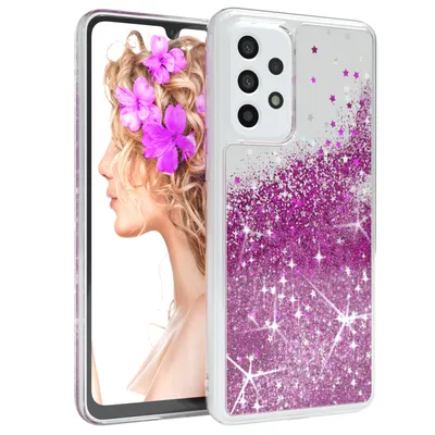 Produktbild von EAZY CASE - Glitzer Hülle kompatibel mit Samsung Galaxy A33 5G Glitzer Schutzhülle, Soft Case, Backcover Transparent mit Motiv