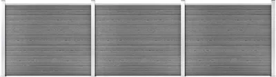 Immagine prodotto di Maison Exclusive - Set di elementi per recinzione in WPC 526 x 146 cm, grigio