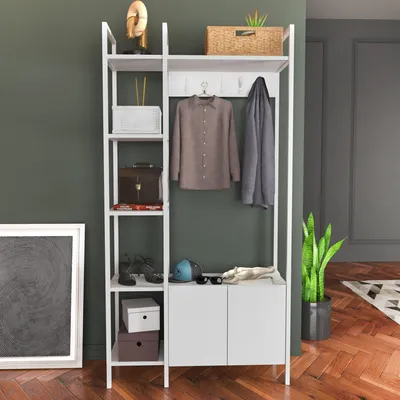 Produktbild von Skye Decor, Doga - White, Schränke, Flurständer, Weiß, 90 x 175 x 35 cm