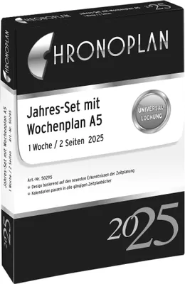 Produktbild von CHRONOPLAN Jahresset Wochenplan 2025 DIN A5