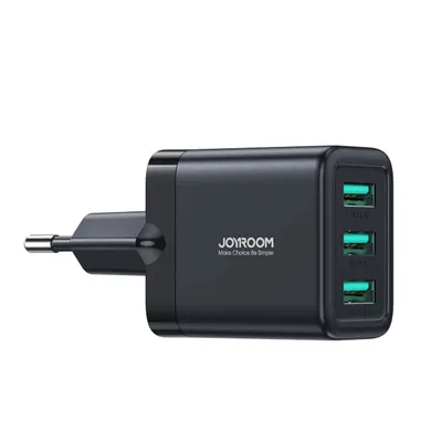 Produktbild von Joyroom Jr-Tcn02 3Xusb-A 17W 3.4A Netzladegerät - Schwarz