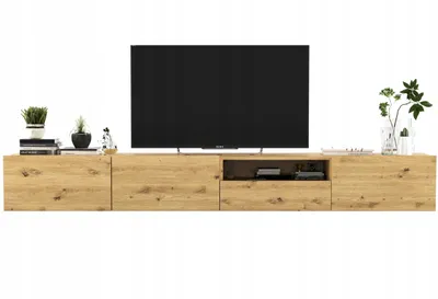 Zdjęcie produktu dla Szafka RTV Loft Wisząca Dąb Artisan MAT Komoda RTV Szuflada 240 cm zestaw