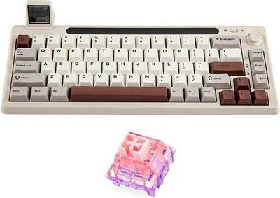 Obrázek produktu pro Mechanická klávesnice Epomaker Rt65     Flamingo Switch šedá-bílá/Grey-White