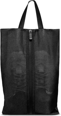 Produktbild von Famanu Schuhbeutel für Reisen, wiederverwendbare Schuhsäcke, Nylon mit stabilen Griff und Reißverschluss, wasserdicht (39x22x8cm) für Schuhe &