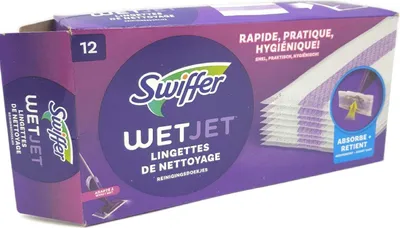 Image de Lingettes nettoyantes Swiffer Wetjet, 12 pièces