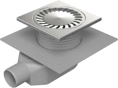 Obrázek produktu pro Nerezový odtokový žlab 150 x 150 mm Podlahový odtokový žlab s nastavitelnou výškou Nízká výška