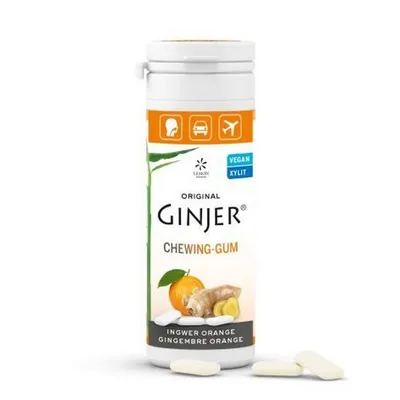 Produktbild von Ginjer Ingwer Orange Kaugummi mit Xylit Ohne Zucker 30g