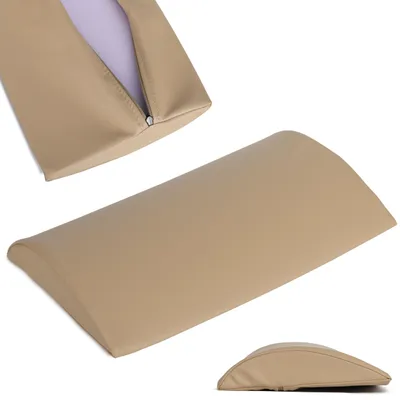 Produktbild von Habys Lenden-Halbrolle, Lagerungsrolle, Nackenkissen, Nackenrolle | für Massage und Therapie, Kniehalbrolle, 40x25x5cm | Weich Beige