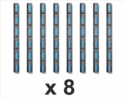 Produktbild von Marina Black 8 Set mit 8 Stück - Stegfender, Bootsfender zum Schutz von Motorbooten, Booten, Jetskis, Yachten 98x8x6cm SUPERHIT DER SAISON 2024