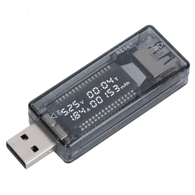 Zdjęcie produktu dla Tester zasilania USB, woltomierz USB, amperomierz USB, przenośny tester zasilania, miernik mocy