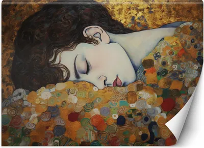 Produktbild von Vlies fototapete Porträt einer Frau - G. Klimt 400x280 cm Feeby Gold inkl. Kleber einfache Montage