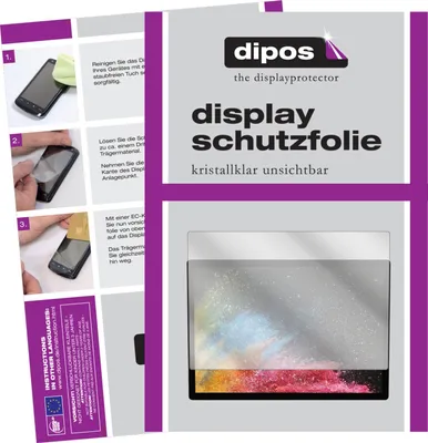 Produktbild von 2x Schutzfolie für Microsoft Surface Book 2 klar Displayschutzfolie Folie Display Schutz dipos