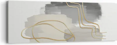 Produktbild von Bild auf Leinwand - Leinwandbild - Einteilig - Abstraktion Stück Gold - 90x30cm - Wand Bild - Wanddeko - Wandbilder - Leinwanddruck - Bilder - Wanddekoration - Leinwand bilder - AB90x30-4149