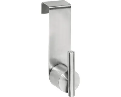 Image de Accroche-porte Bemeta Omega 70x40x20 en acier inoxydable mat