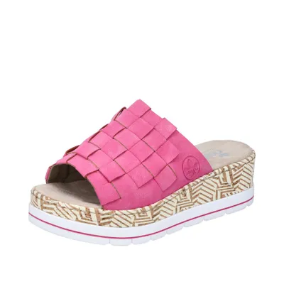 Produktbild von Rieker Damen Pantolette Plateau Clog V3988, Größe:41 EU, Farbe:Rosa