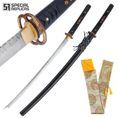 Immagine prodotto di Katana R1412, realizzata a mano Acciaio al carbonio 1095, con tsuba decorativa