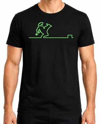 Imagen del producto de Camiseta para hombre, diseño "Linea Balum Strichmännchen Osvaldo Kult Cartoon", color , talla M