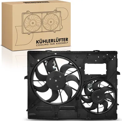 Produktbild von Frankberg 1x Motorkühller Doppellüfter mit Kühlerlüfterrahmen VW Touareg 7L6 7L7 Audi Q7 Van 4LB