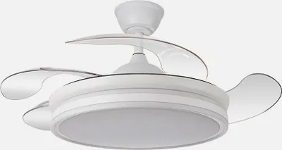 Zdjęcie produktu dla Fabrilamp 142591401, Wentylator domowy z łopatkami, Biały, Sufit, 45 dB, 240 RPM, 107 cm