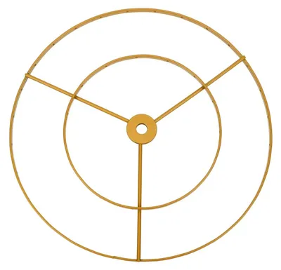 Image de Cadre d'abat-jour rond - Métal - E27 - Blanc - Pour suspension et lampe de table