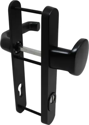 Produktbild von Schmalrahmen Schutzbeschlag SRG 3798 Schwarz Kn-Dr 92 ES2 Türdrücker Türklinke