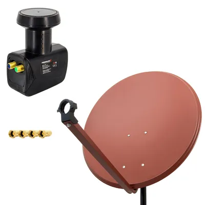 Produktbild von PremiumX SAT Anlage 80cm Antenne Aluminium Twin LNB 4x F-Stecker