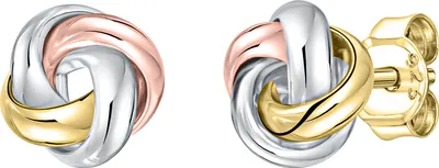 Produktbild von V Ohrstecker 375/- Gold 0,9cm mehrfarbig 324320109-2