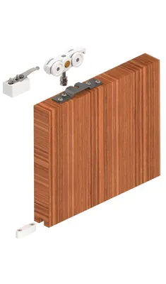 Produktbild von HELM Holzschiebetür 140 Set einflügelig, für Holz, bis 140 kg