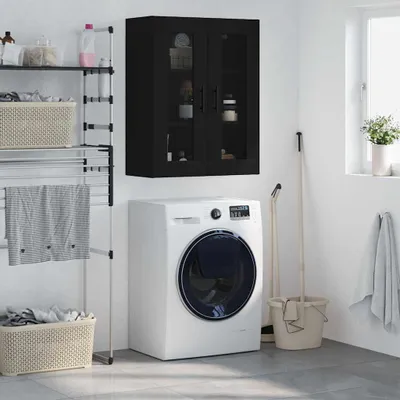 Image de vidaXL Armoire murale noir 69,5x34x90 cm