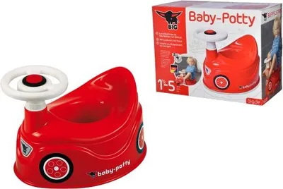 Produktbild von BIG-Baby-Potty - nočník pro batolata s volantem v červené barvě od 1,5 roku