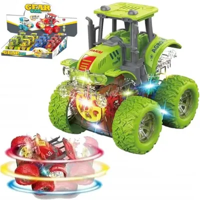 Produktbild von Kierezwagen Mit Rollfunktion, Leuchtend, 360-Grad-Drehung, Spielzeugtraktor