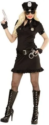Produktbild von POLIZISTIN (Kleid, Gürtel, Hut, Handschellen, Walkie-Talkie) Gr. S