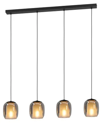 Productafbeelding van EGLO CIAMPINO, Flexibel, Zwart, Grijs, Glas, Staal, Textiel, Glas, Zwart