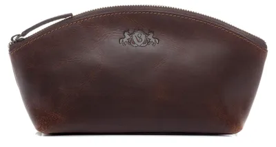 Productafbeelding van Handgemaakte make-up tas van echt leer voor dames