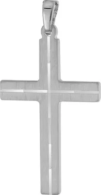 Produktbild von trendor 21313 Herren Kreuz-Anhänger 925 Silber Rhodiniert 28 mm