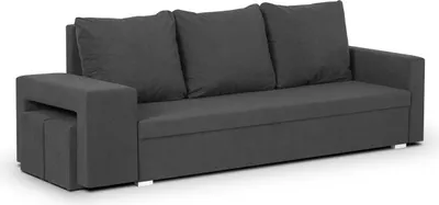 Produktbild von KomfortWelt24 3 Sitzer Sofa mit Schlaffunktion und Bettkasten - Praktischem Schlafsofa 232x85 cm DOTEX2 Dunkelgrau