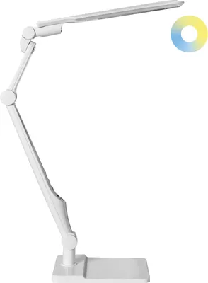 Produktbild von BELIANI LED-Schreibtischlampe Weiß Dimmbar Verstellbarer Arm 3 Farbtemperaturmodi Modern Büro Homeoffice Schreibtischleuchte Arbeitsleuchte