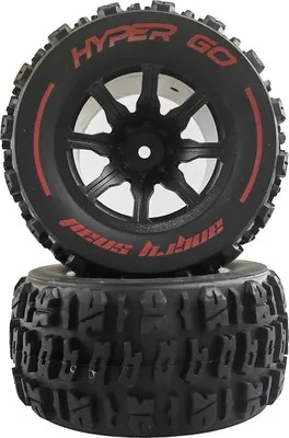 Produktbild von Amewi Kompletträder Hyper go 1:14 Truggy, Rad, Schwarz, Rot