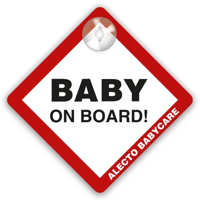 Productafbeelding van Alecto BV-17 - Waarschuwingsstickers "Baby aan boord", 1 stuk