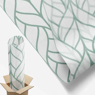 Produktbild von Sichtschutzfolie – 100x50 cm – Buntglas / Stained-Glass Design – blickdicht & dekorativ – selbstklebende Glasdekorfolie – UV-Schutz, einfache Montage – Pflanzensymmetrie