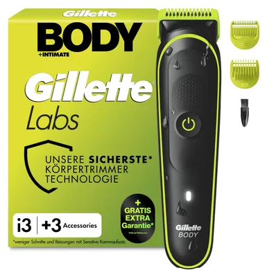 Produktbild von Gillette Labs Body + Intimate Koffer für Herren, Haarschneider i3 und