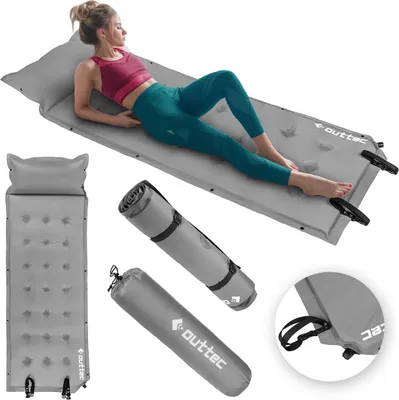 Produktbild von Outtec® Selbstaufblasende Isomatte, Luftmatratze, Schlafmatte - 193x68 cm - ultraleicht, waßerdicht Aufblasbare Matratze, Luftbett für Camping Outdoor